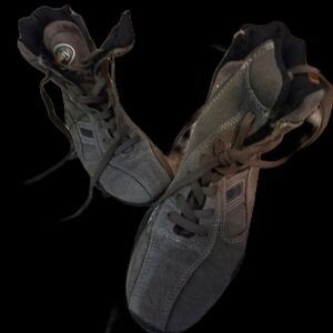 Stylish Shiny Brand Women's Suede Green Gray Boots